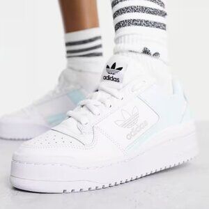 adidas Originals Forum Bold sneakers in white and almost blue